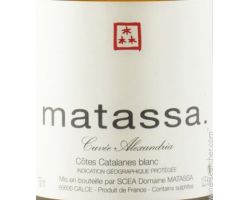 domaine matassa cuvee alexandria  blanc vdp cotes catalanes  13%