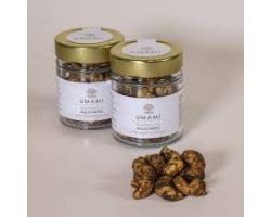Anacardi Speziati all\'Aglio Nero UMAMI barattolino 70,gr