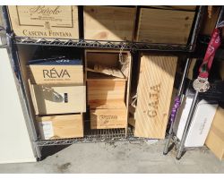 CASSETTE LEGNO DA 3 6 E MAGNUM VUOTE CON LOGHI E MARCHI AZIENDALI E DEL VINO